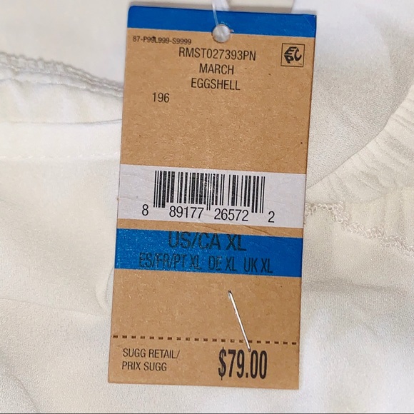 Rachael Roy White Pleated Cold Shoulder Tank - Picture 10 of 10